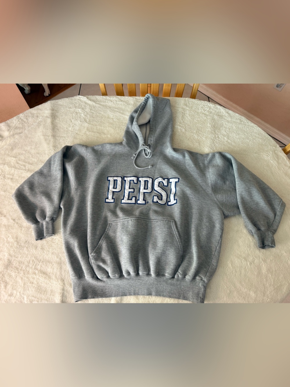 Pepsi Gray Sweatshirt with White and Blue Logo